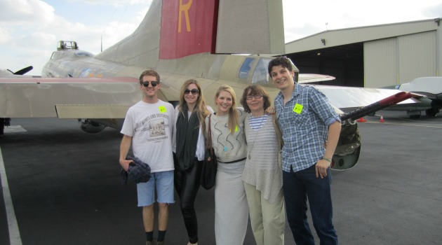 Normandy Scholars in front of B-17