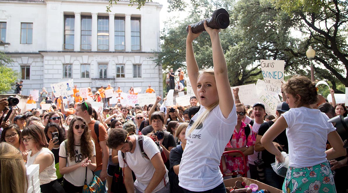UT Students Protest Campus Carry in Provocative Demonstration