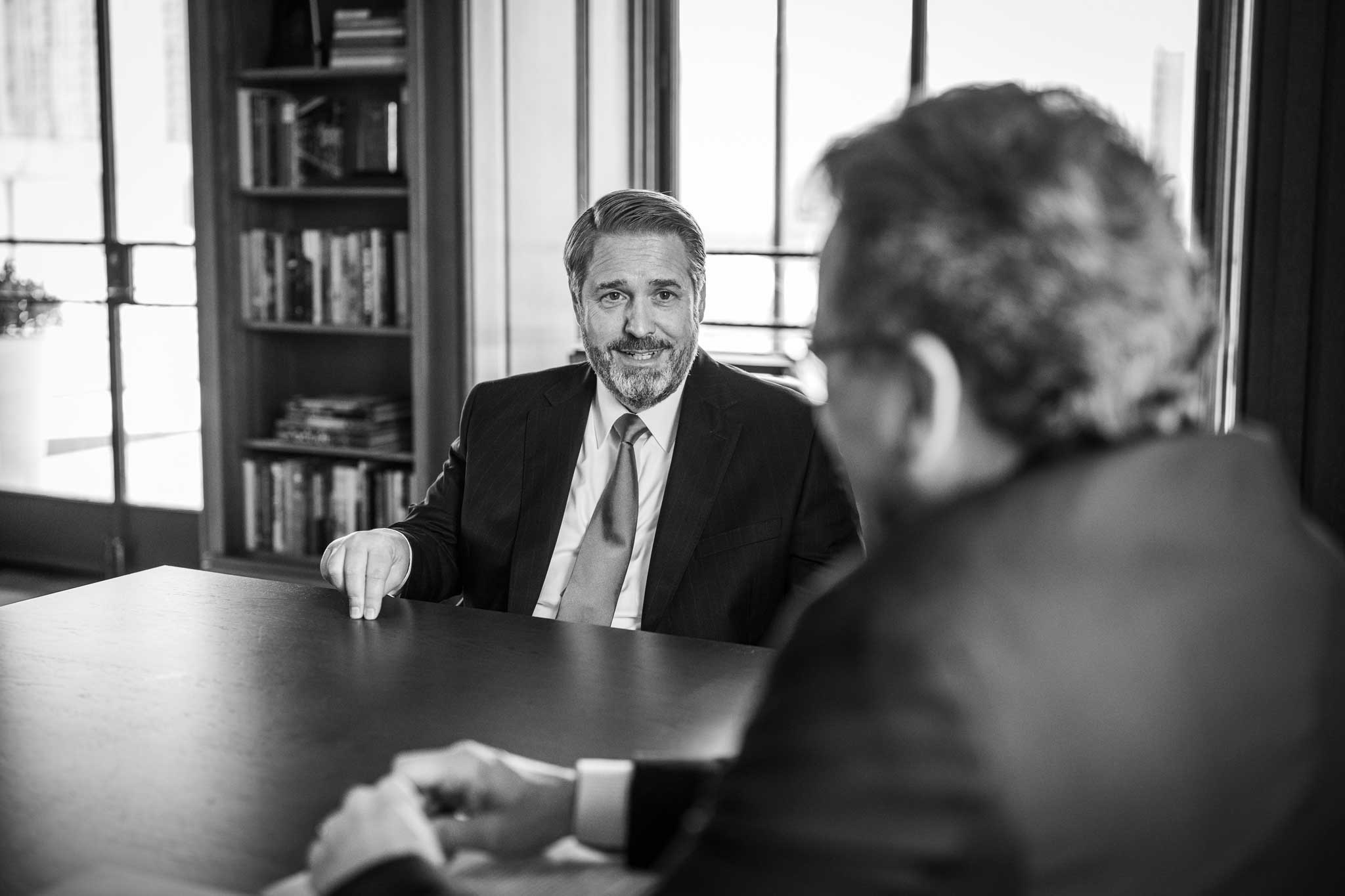 Jim Davis speaks in an interview.