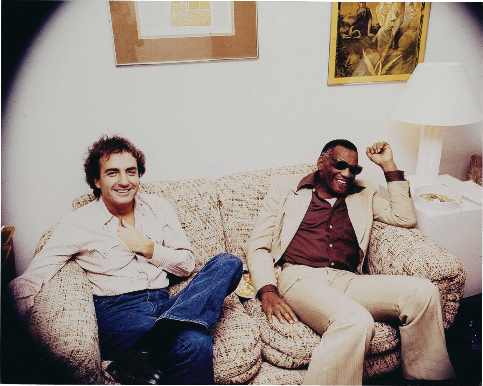 Lorne Michaels sits with Ray Charles
