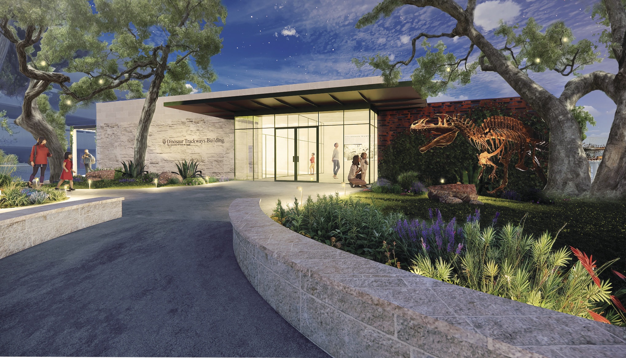 An artist rendering of the new Dinosaur Trackways Building. 