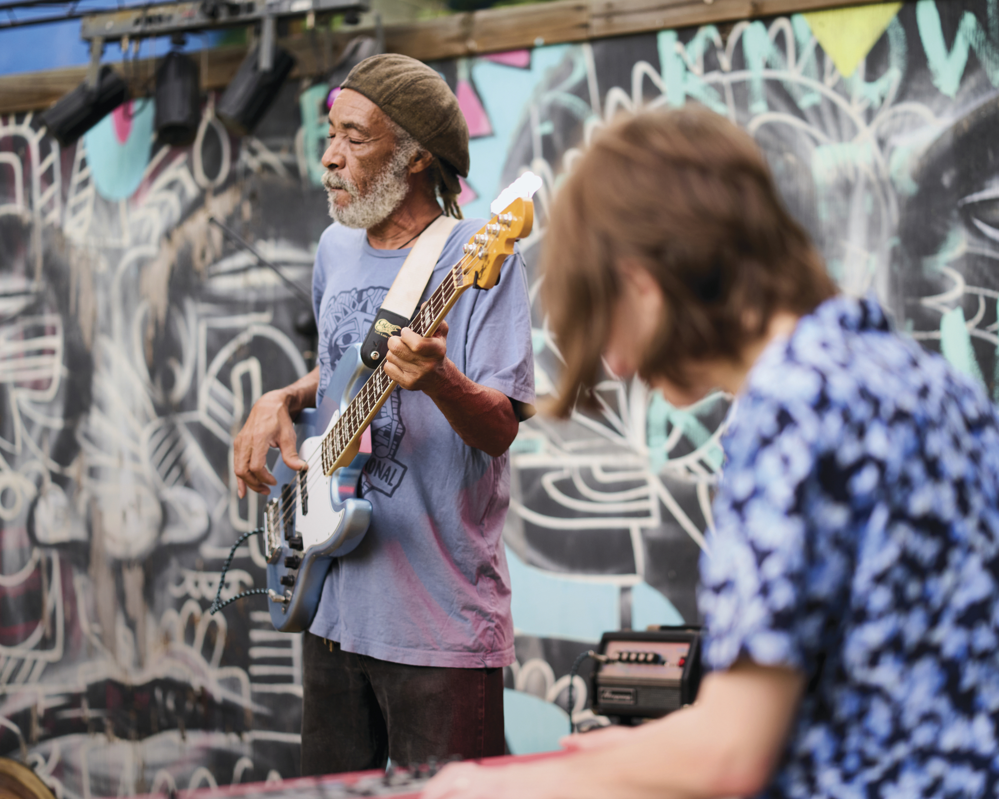 Musicians play at an East Austin blues night. 
