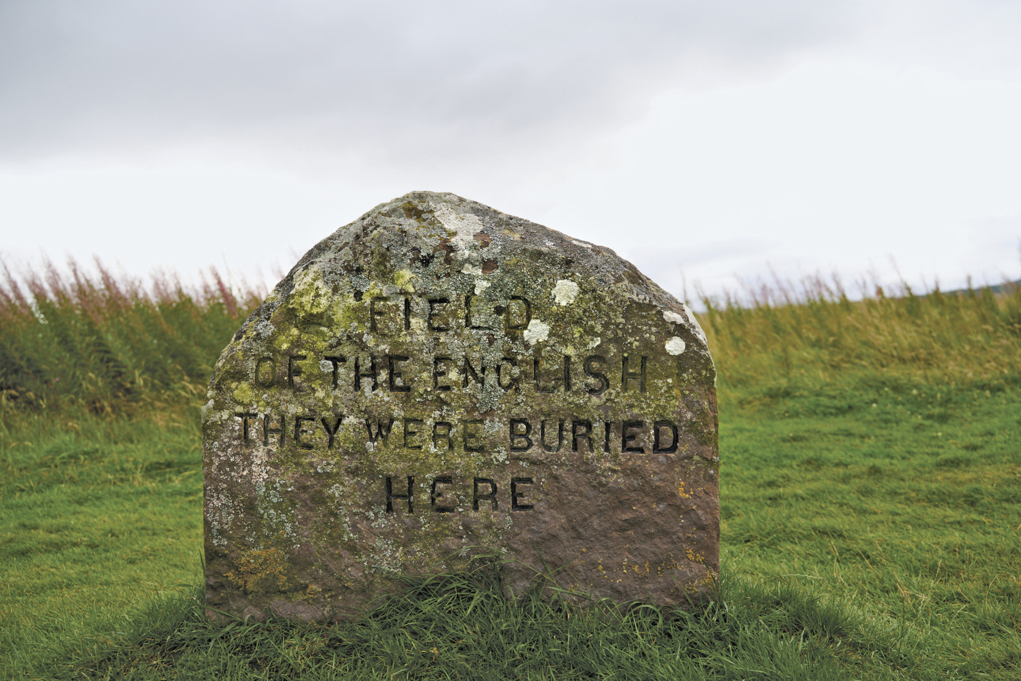 Symbolic Stone Marking Fallen English Troops in Culloden