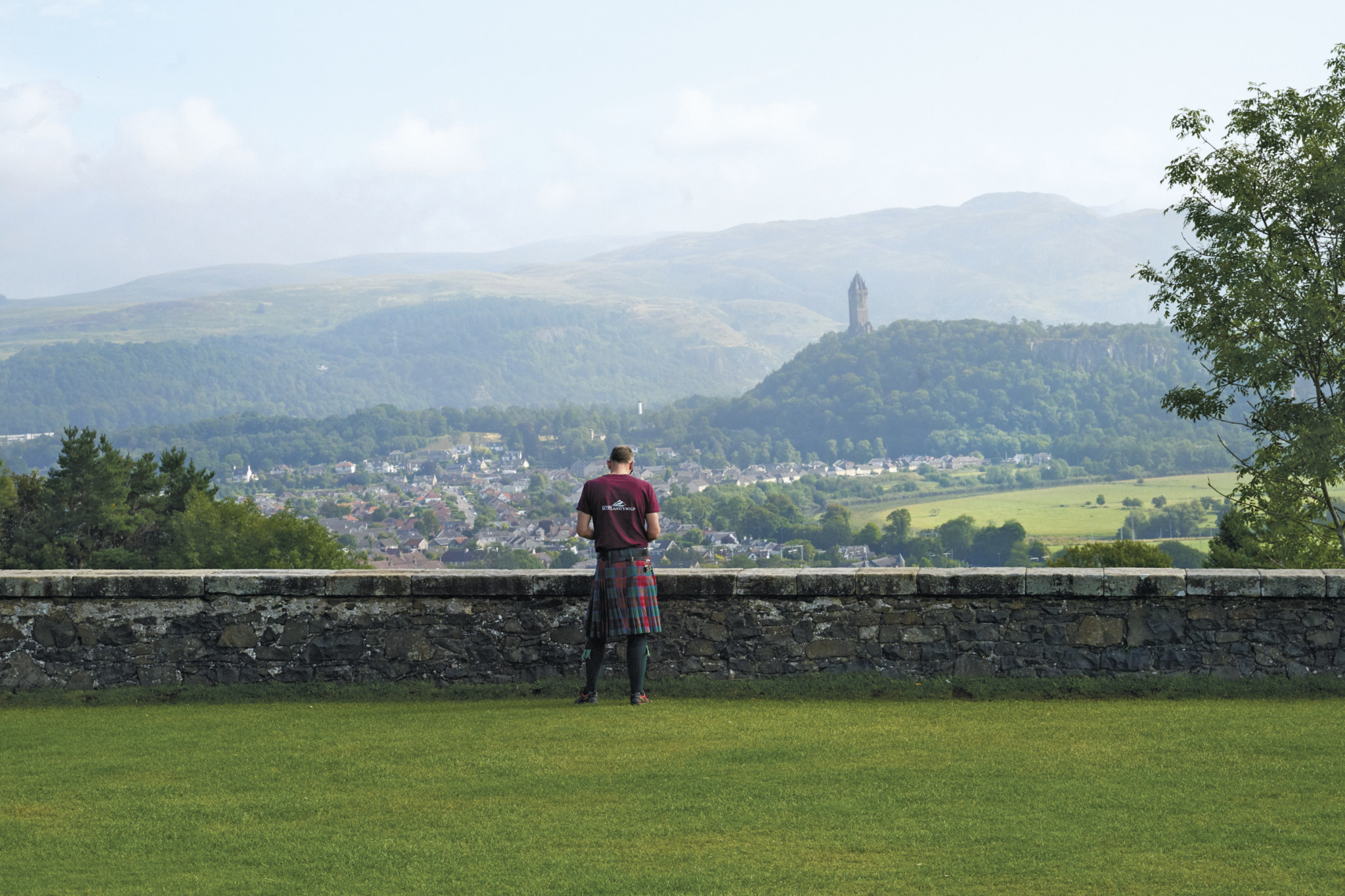 Piper Takes a Moment at Stirling Castle