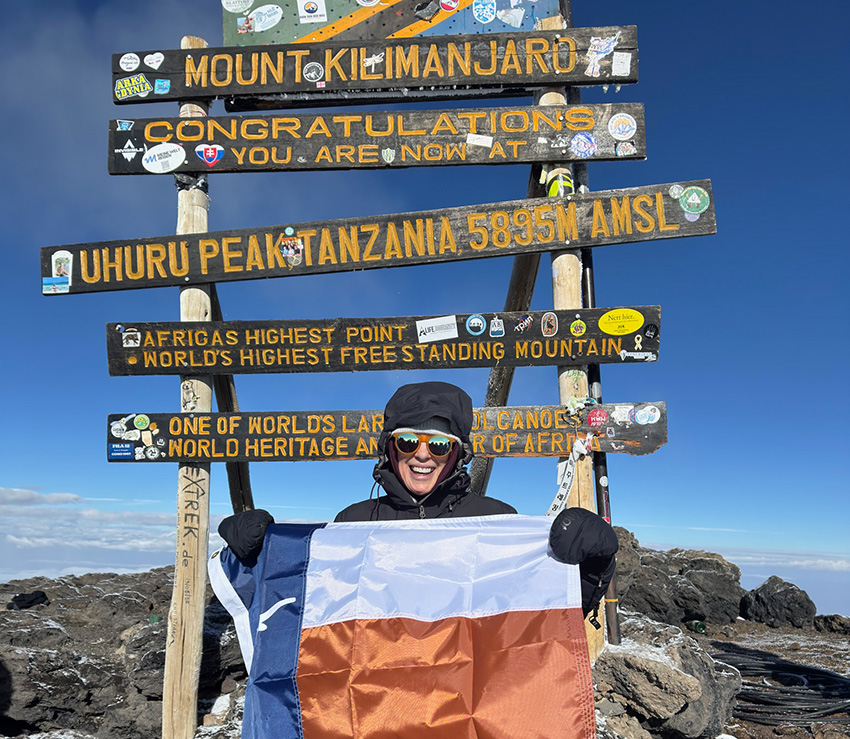 Longhorn alum on Mount Kilimanjaro. 
