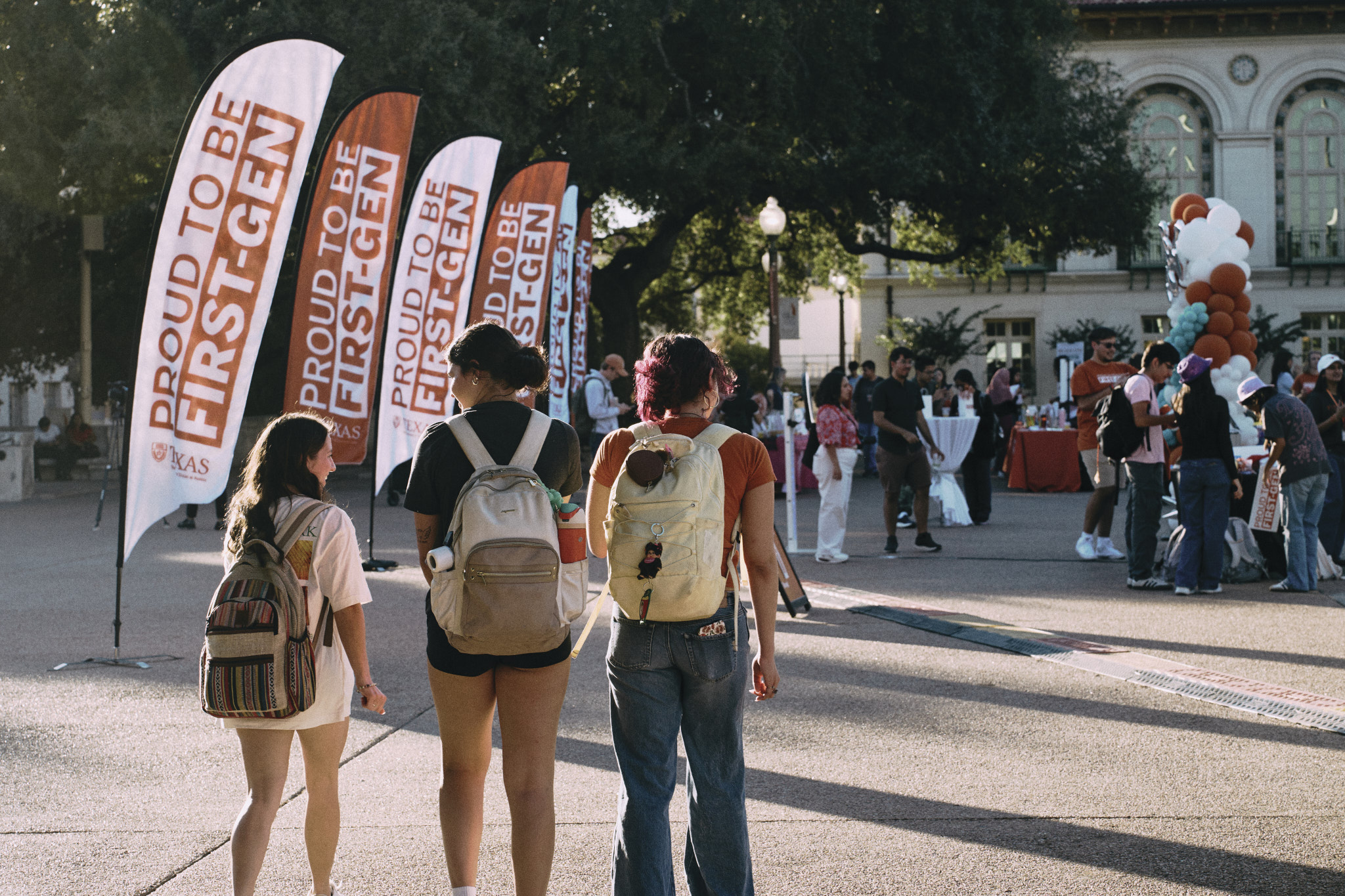 Students walk through First Gen Celebration.