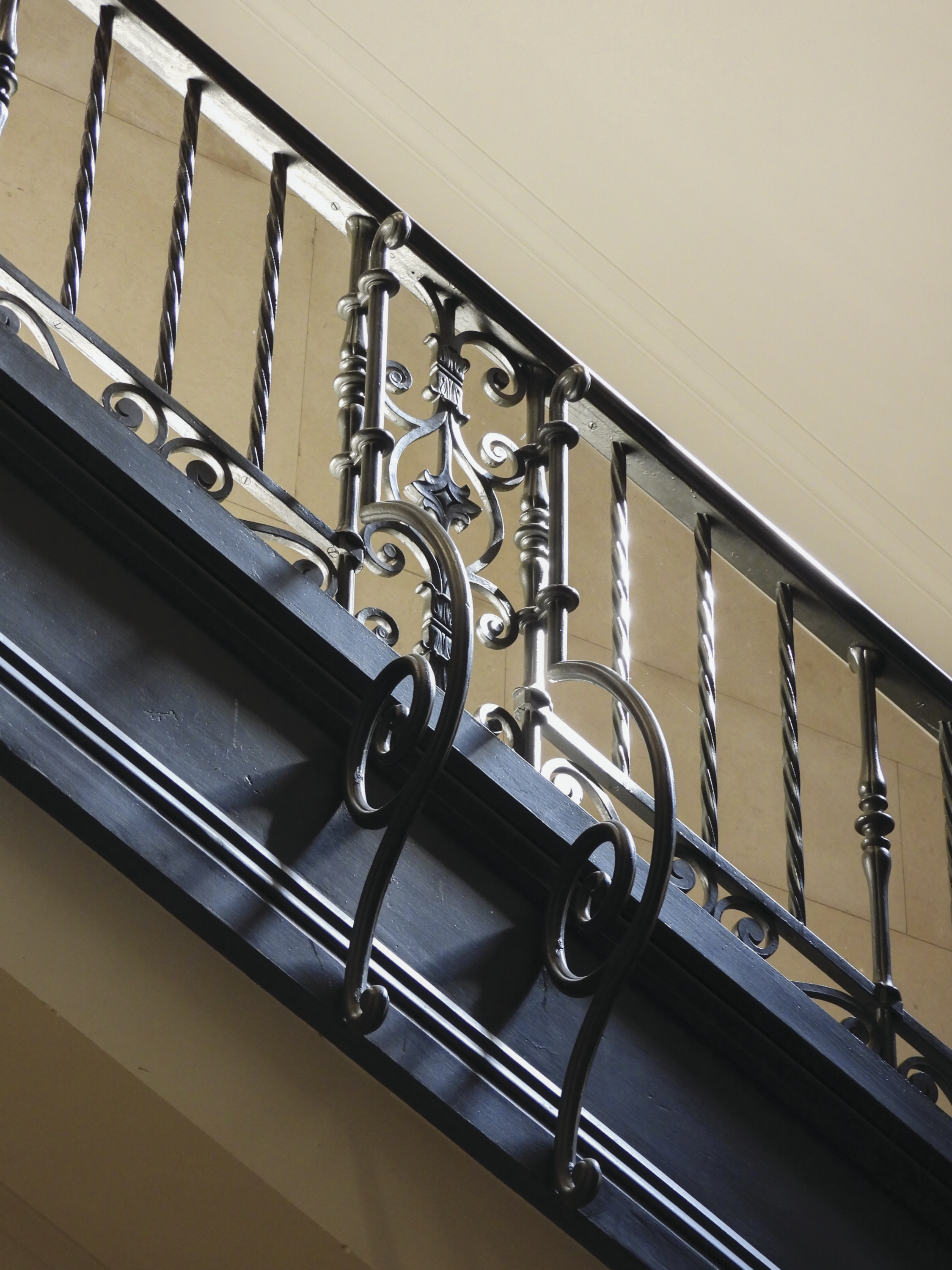 Hand rails inside the Tower.