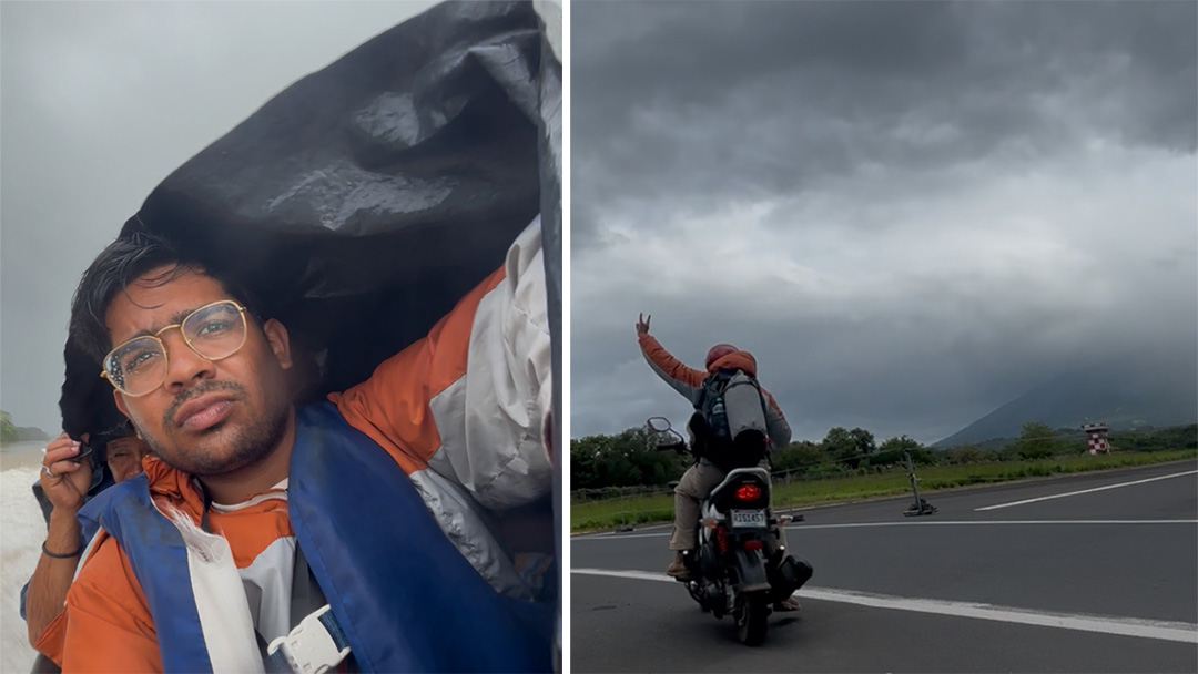 Backpacking through Central America.