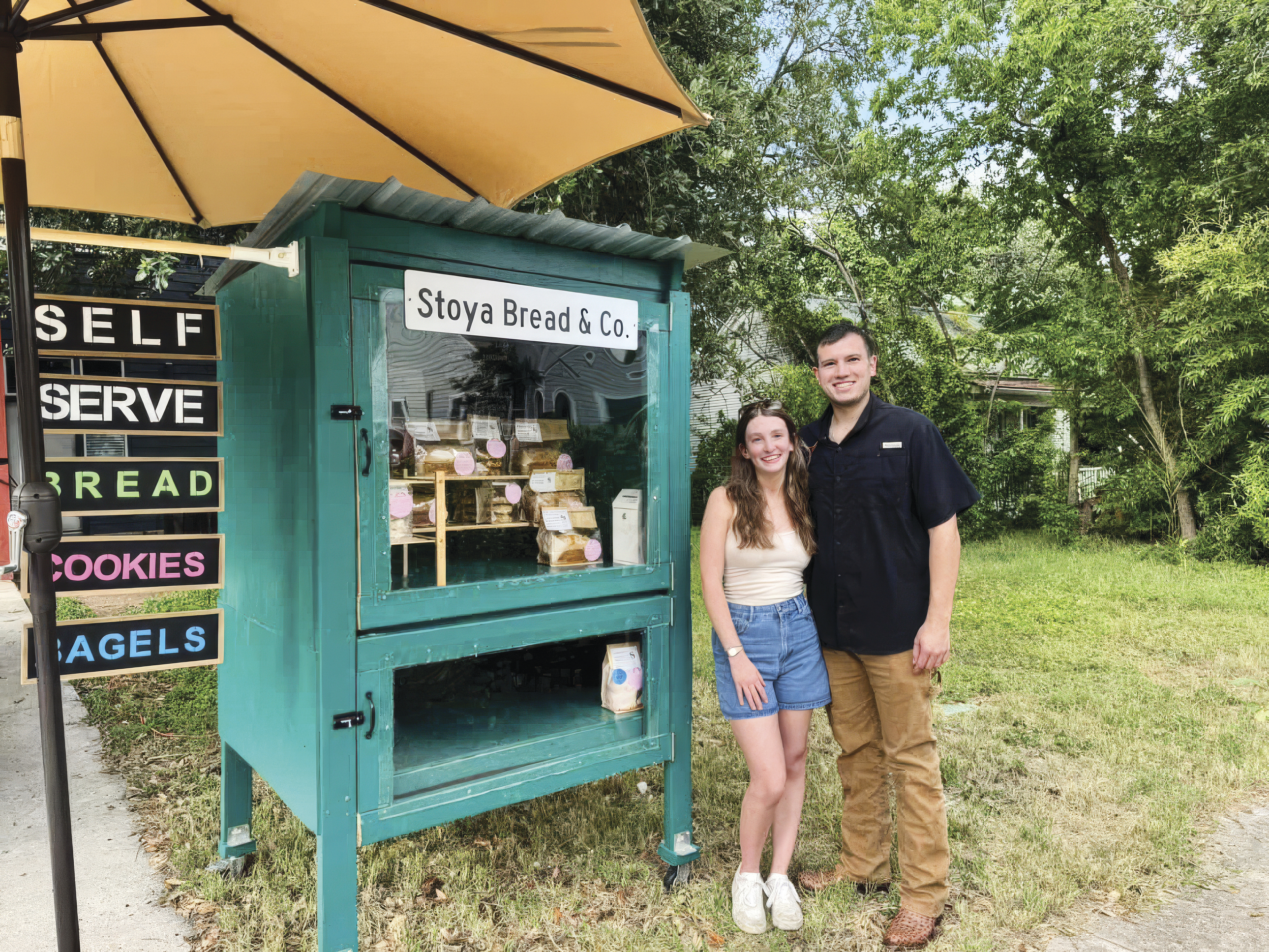 The owners of Stoya with their Bread Shed.
