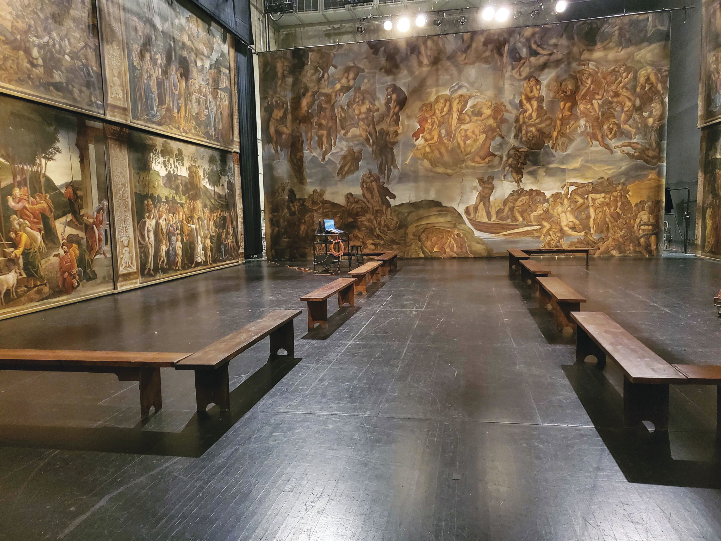 backdrop of sistine chapel