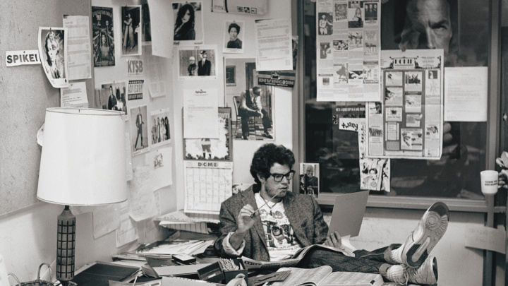 associate editor works late into the night