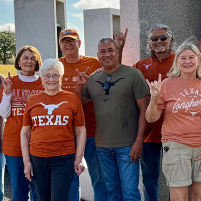 Longhorns Help Annual Cleanup at Aggie Bonfire Memorial