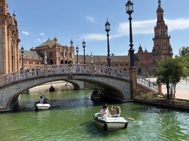 The Plaza de Espana in Seville, Spain. 
