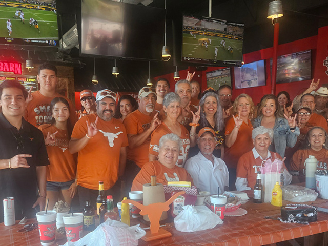 Texas Exes football game watch in Brownsville.