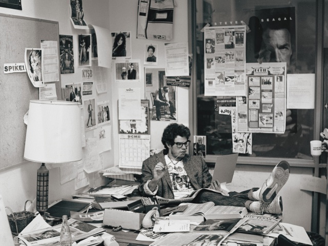 associate editor works late into the night