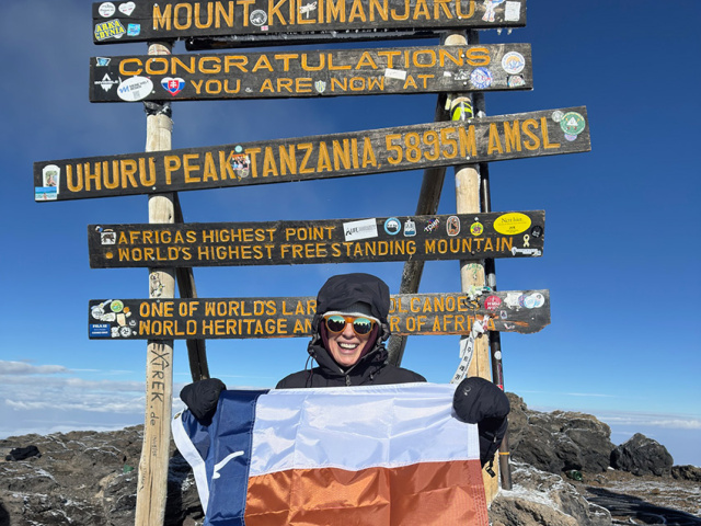 Longhorn alum on Mount Kilimanjaro. 