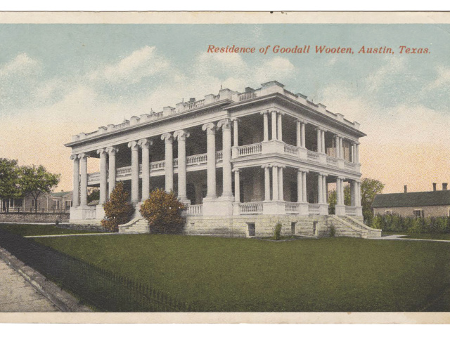 A postcard image of the Goodall-Wooten House.