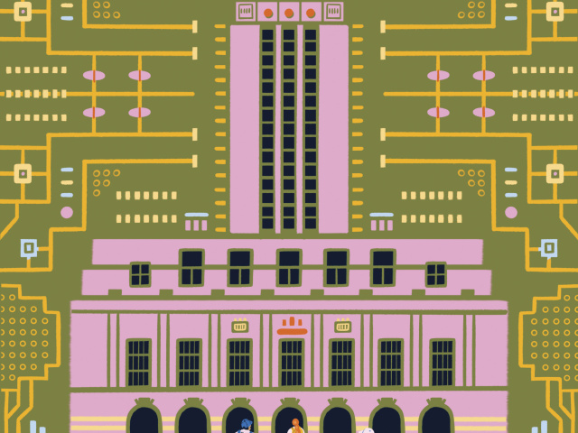 Illustration for new School of Computing.
