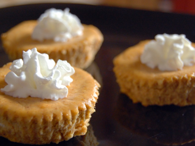 Cook 'em Horns Revisited: Mini Pumpkin Cheesecakes