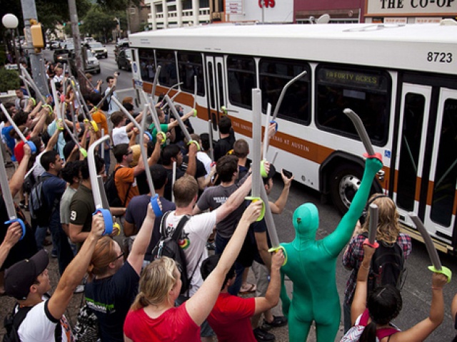 Not All Fun and Games: Bus Hits Student During Foam Sword Fight