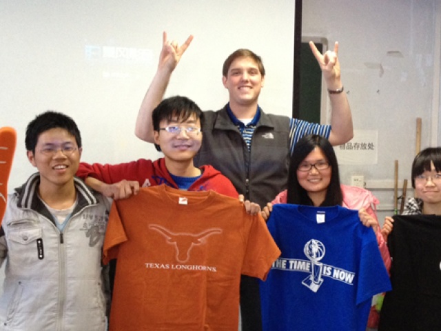 Student Spreads UT Pride in China