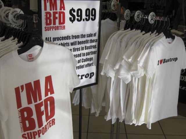 UT Co-op Selling T-Shirts to Support Victims of Bastrop Fire