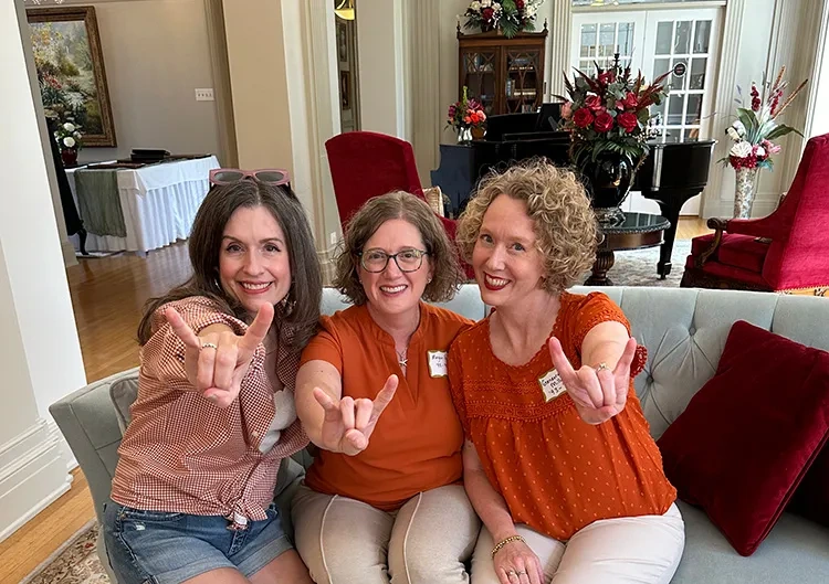 Three alumna at the Scottish Rite Dorm.