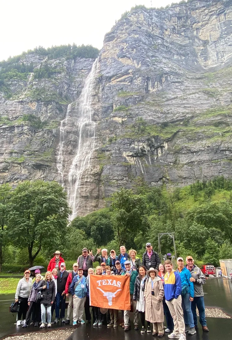 Flying Longhorns travel group enjoy Switzerland's Alpine Majesty.