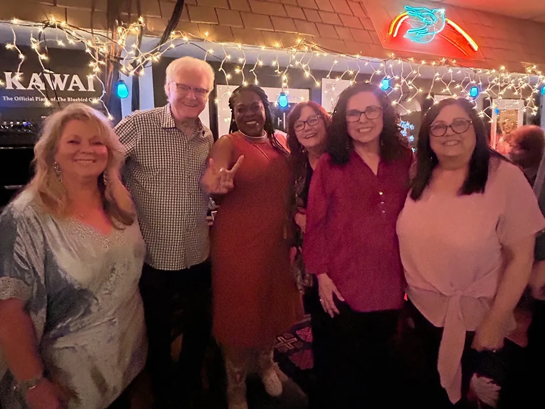 The Whites and Ricky Skaggs at the Bluebird Cafe in Nashville.