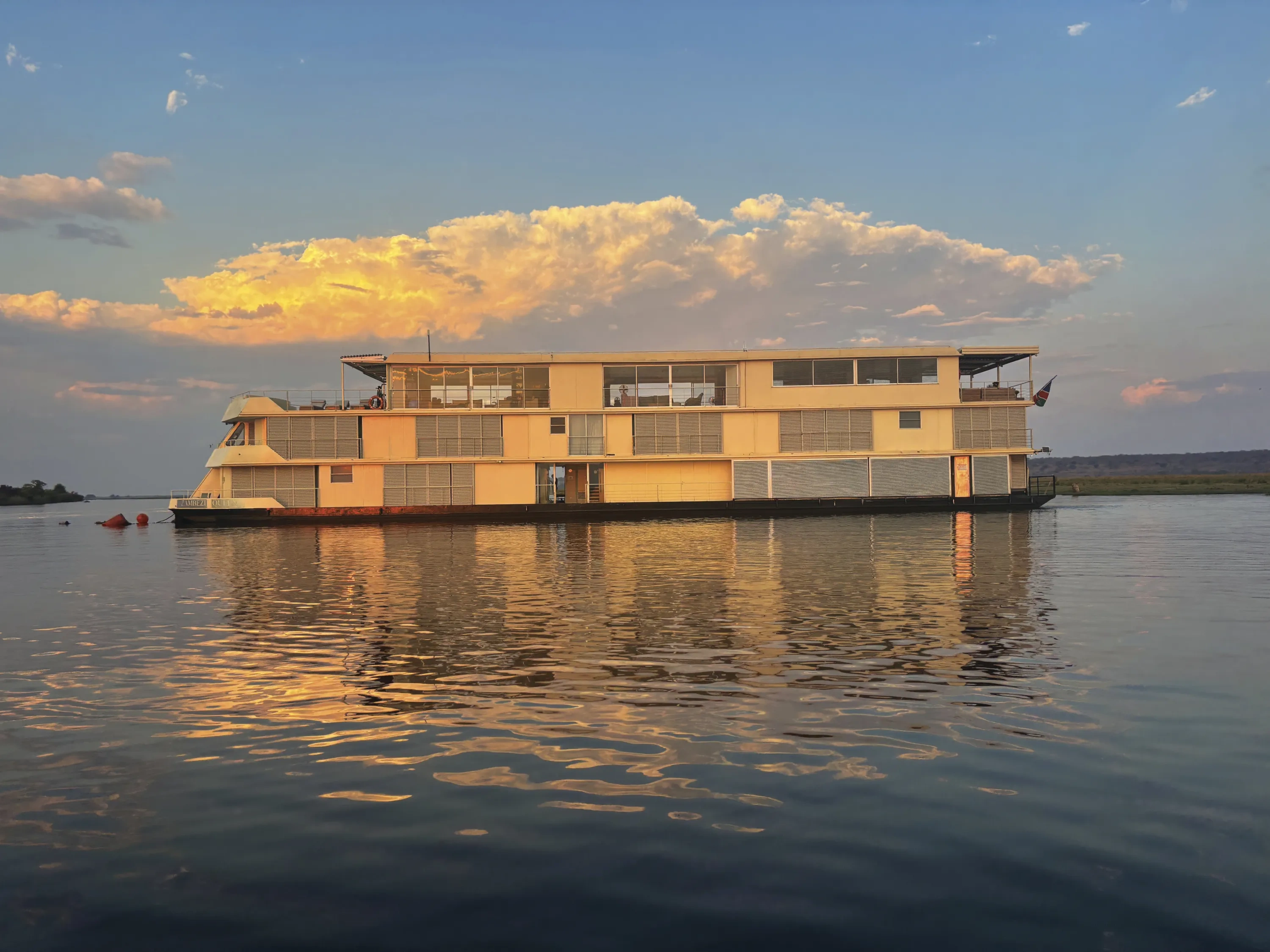 A riverboat on the Chobe River.