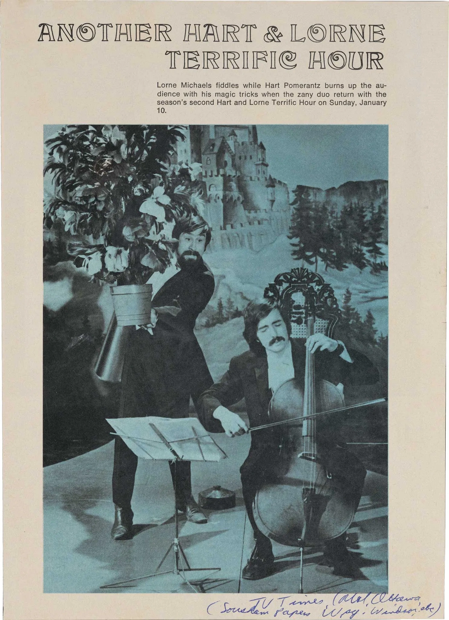 A promotional poster for "Another Hart & Lorne Terrific Hour"