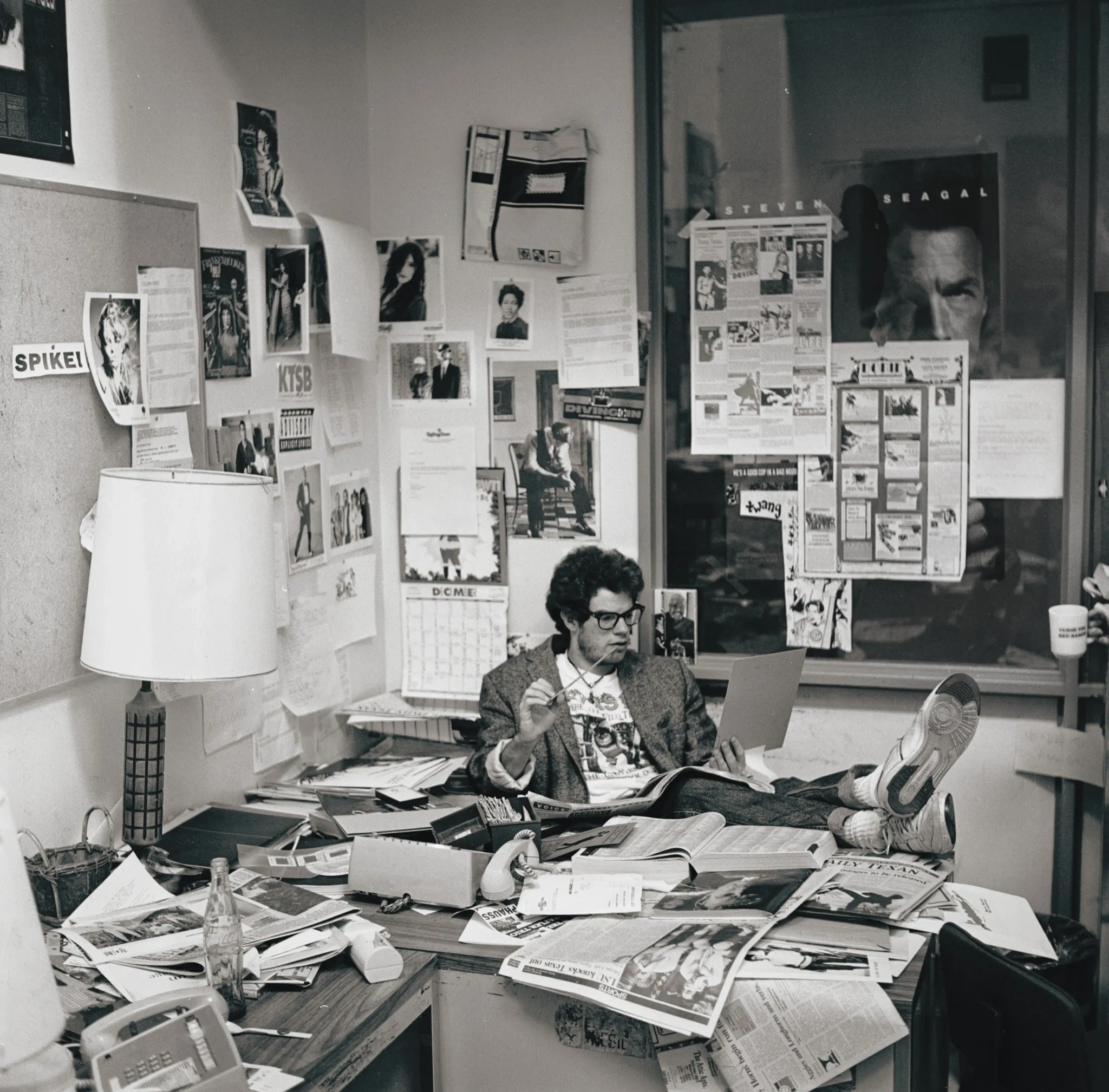 associate editor works late into the night