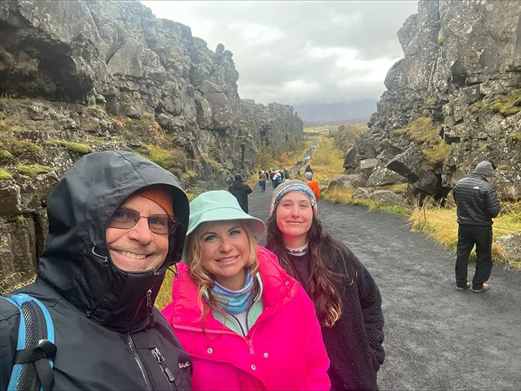 Longhorns at an Ireland rock formation.