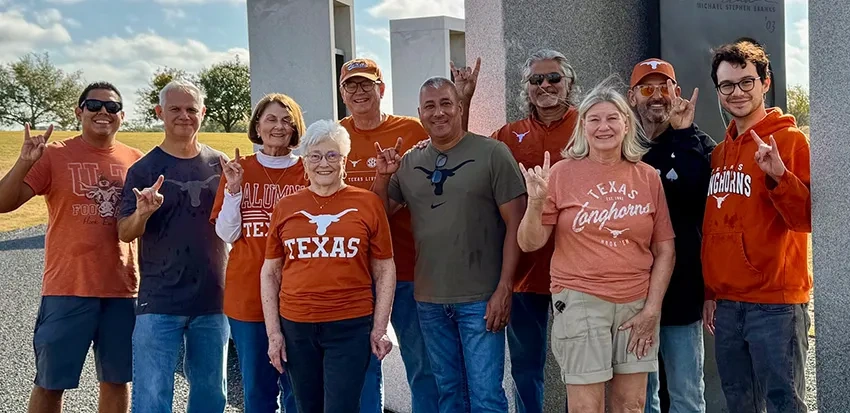 Longhorns Help Annual Cleanup at Aggie Bonfire Memorial