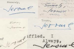 Letters by J.D. Salinger signed 'Jerome'