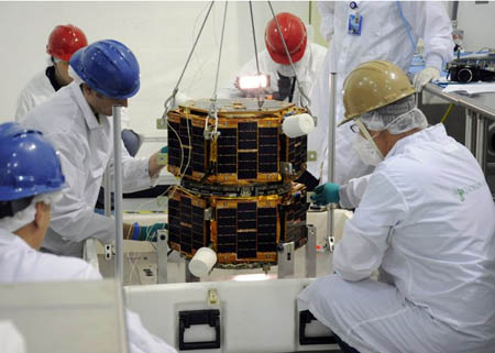 FASTRAC satellites being assembled
