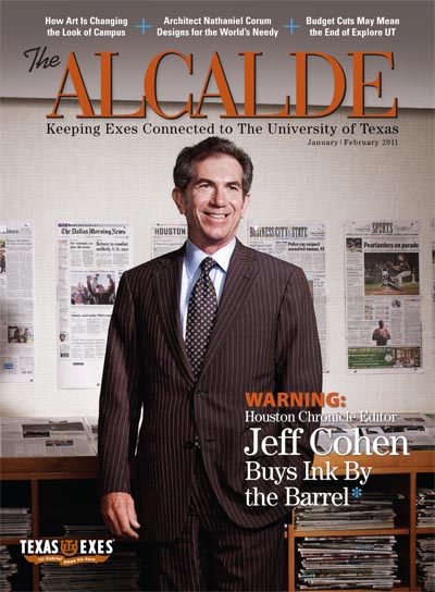 January cover of The Alcalde Magazine with Jeff Cohen
