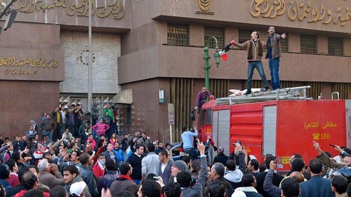 Protesters in Egypt